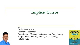 Implicit Cursor
