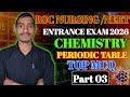 Chemistry Periodic Table Mcq Class For Bsc Nursing | Bsc Nursing Exam Chemistry Periodic Table Mcqs