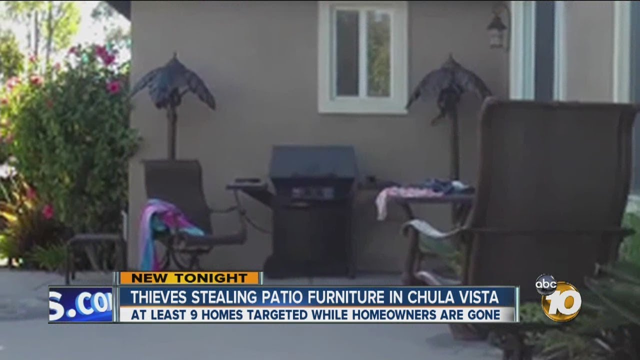 Police Rash of patio furniture thefts in Chula Vista YouTube