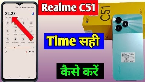 how to set time on Realme C51 |