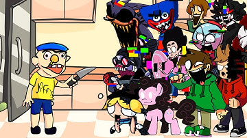 FNF - Run!!! But All Pibby Character Sing It 🎤 (Every Turn a Different Character Sings)