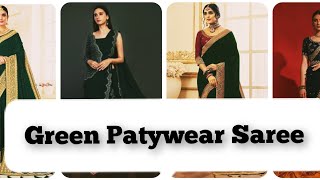 Latest Green Partywear Saree Special Tez Collection | Partywear Saree Green Saree #fashion #video
