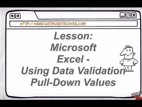 MS Excel - Data Validation for Lookup, Pull-downs
