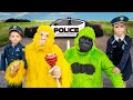 Police chase gorilla  funny gorilla story by vania mania kids