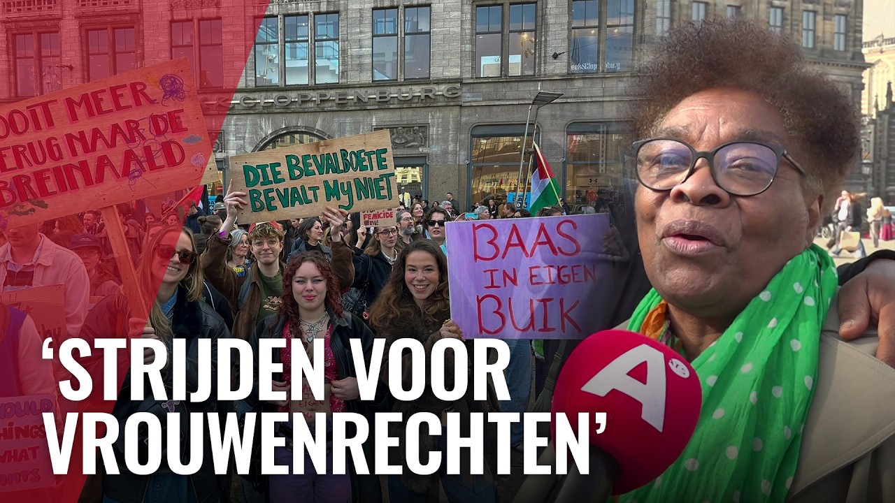 Duizenden mensen lopen vrouwenmars voor Internationale Vrouwendag