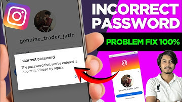 😥 Instagram incorrect password problem | instagram login incorrect password problem | instagram 