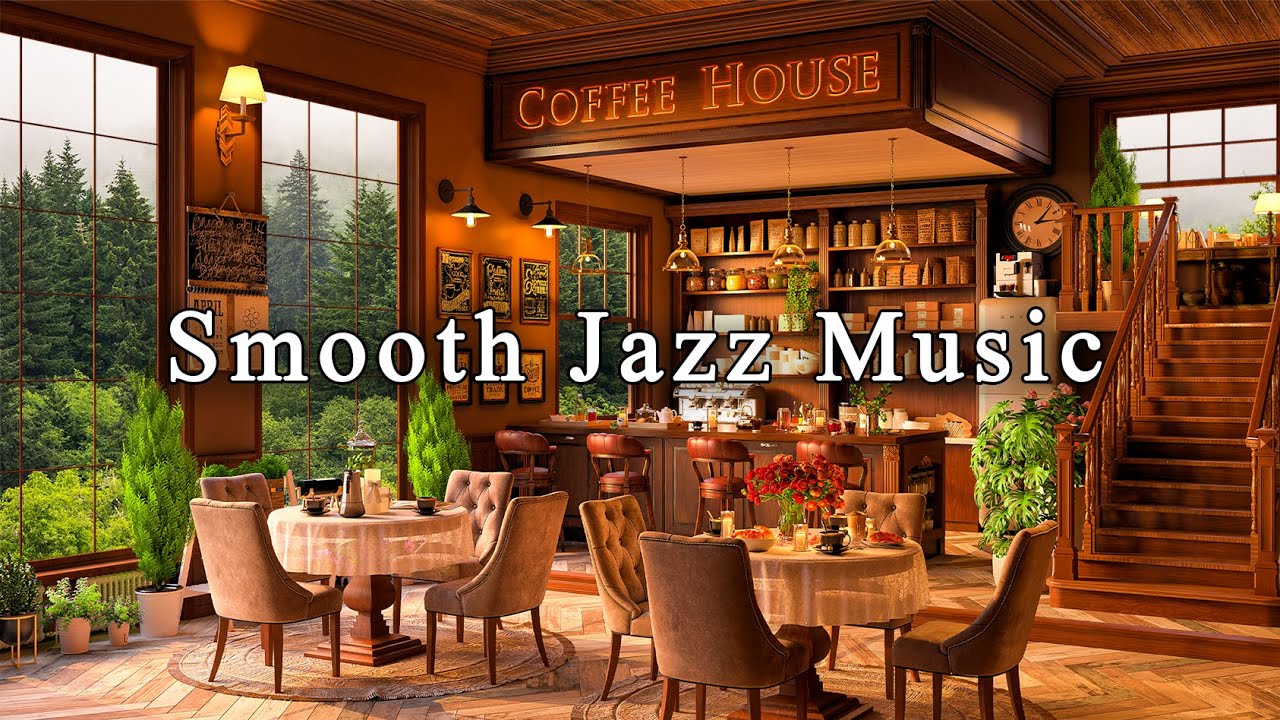 Cozy Fall Coffee Shop Ambience & Smooth Jazz Music ☕ Relaxing Jazz Instrumental Music to Relax, 