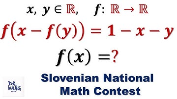 Slovenian Mathematical Olympiad Question | Find function f(x) | Olympiad Math