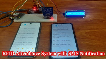 RFID Attendance System with SMS Notification | Arduino + 16x2 LCD + GSM