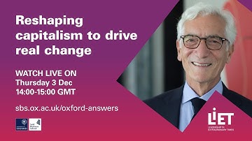 Reshaping capitalism to drive real change