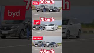 30km/h vs 70km/h – Which Car Stops in Time?! 🚗💥#viral