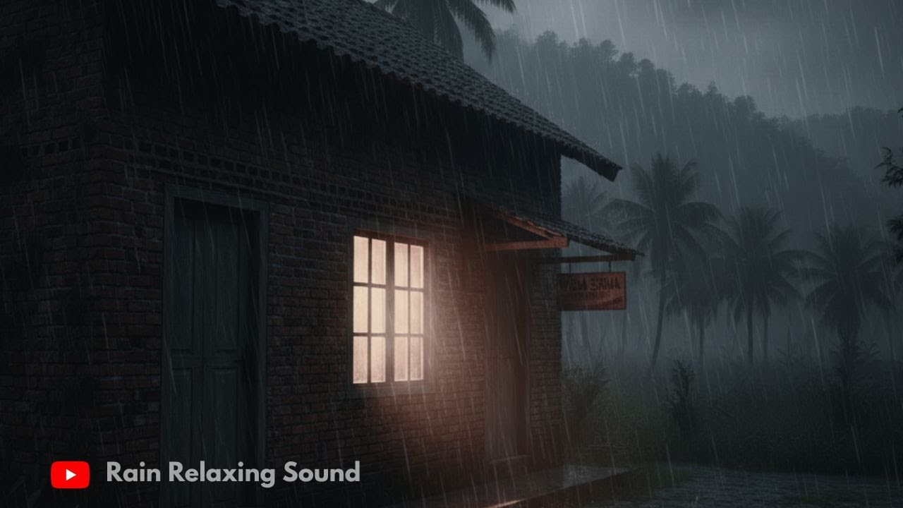Heavy Night Rain for Deepest Sleep | Relaxing Cabin Roof Patter #2