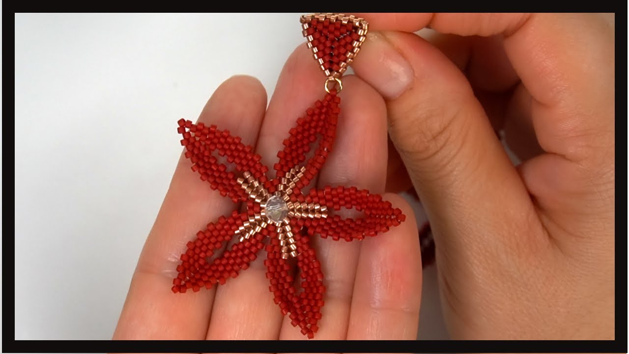 Flor/aretes/peyote/espina de pescado