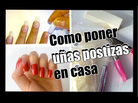 Como poner UNAS Postizas de Plastico en CASA FACIL Y RAPIDO - YouTube