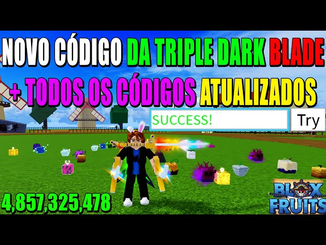 RAPIDO!! LANÇOU DOIS NOVOS MEGA CODIGOS NO BLOX FRUITS MAIS DARK BLADE!  (roblox) 