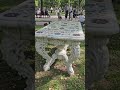 Makrana Marble Rajasthan white marble inlay work table in garden newzealand #gardendecoration