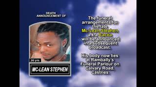 Mc-Lean Stephen ~ Short Obituary