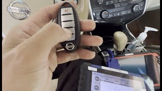How to program a smart push start fob remote w/ Autel IM508 on 2013 Nissan Altima AKL add lost key