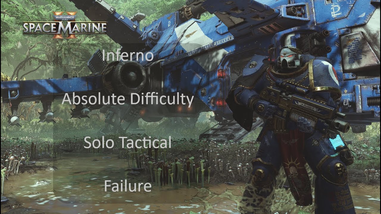 One Ultramarine on Absolute mission failed - Space Marine 2 Balistic Inferno map Absolute Solo