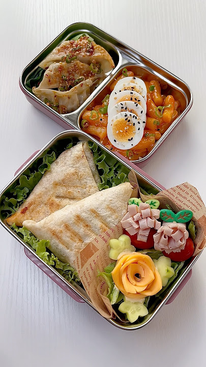 ASMR🎧Let's Make My Bento🍔🌯#lunchbox #asmr #food #cooking