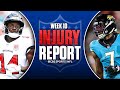 NFL Week 10 Injury Report: Key injuries impacting Patriots &amp; Bucs, Brian Thomas Jr. ruled OUT &amp; MORE