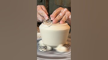 How to make a Tea Pot DAY 4:Trimming the body & LID!-NSG #shorts #art #pottery