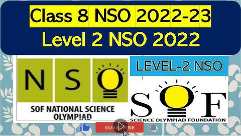 Level 2 NSO Class 8 SOF 2022-23 Science Olympiad solved paper Science #olympiad #nso #sof #level2