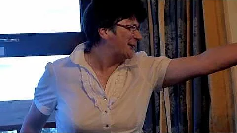 Liz Munro says a few words at the