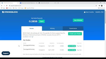 how I will earn 10 strong tokens in 10 days from 5 nodes passive income