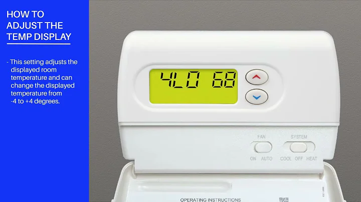 Classic 80 Series - 1F86-344 -  How Do I Adjust the Temperature Display on My Thermostat