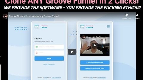 Groove Funnels - Clone any Groove page and us it as your own. Copy/Paste Done!