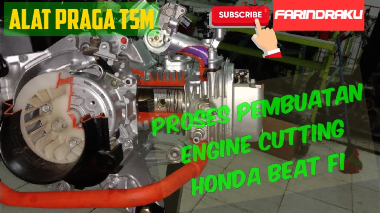 Proses pembuatan engine cutting Honda Beat FI - YouTube