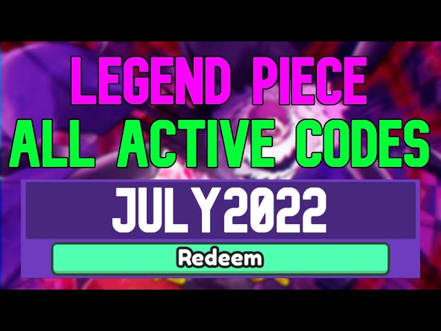 ALL NEW WORKING CODES FOR LEGEND PIECE IN 2022! ROBLOX LEGEND