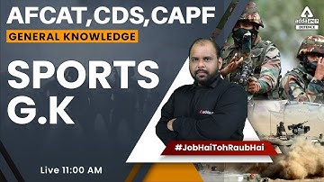 AFCAT 2 2022 | Sports G.k  for AFCAT | AFCAT GK Preparation | Jivesh Sir