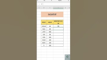 "Calculate GST Easily in Excel! 💸📊" #excel #exceltutorial #exceltips #excelyourself #exceltricks