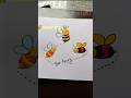 🐝Cute Honey Bee Drawing💛#HoneyBee#CuteDrawing#EasyDrawing#ArtForKids#DrawingShorts#ek chidiya boli
