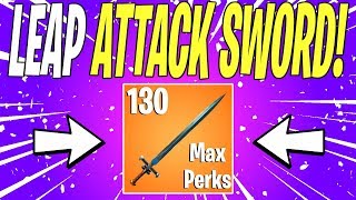 Fortnite Sword Gameplay - new leap attack medieval sword guardian s will w max perks gameplay fortnite save