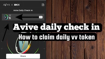 Avive daily check in update. How to claim daily vv token #avive #mining #update