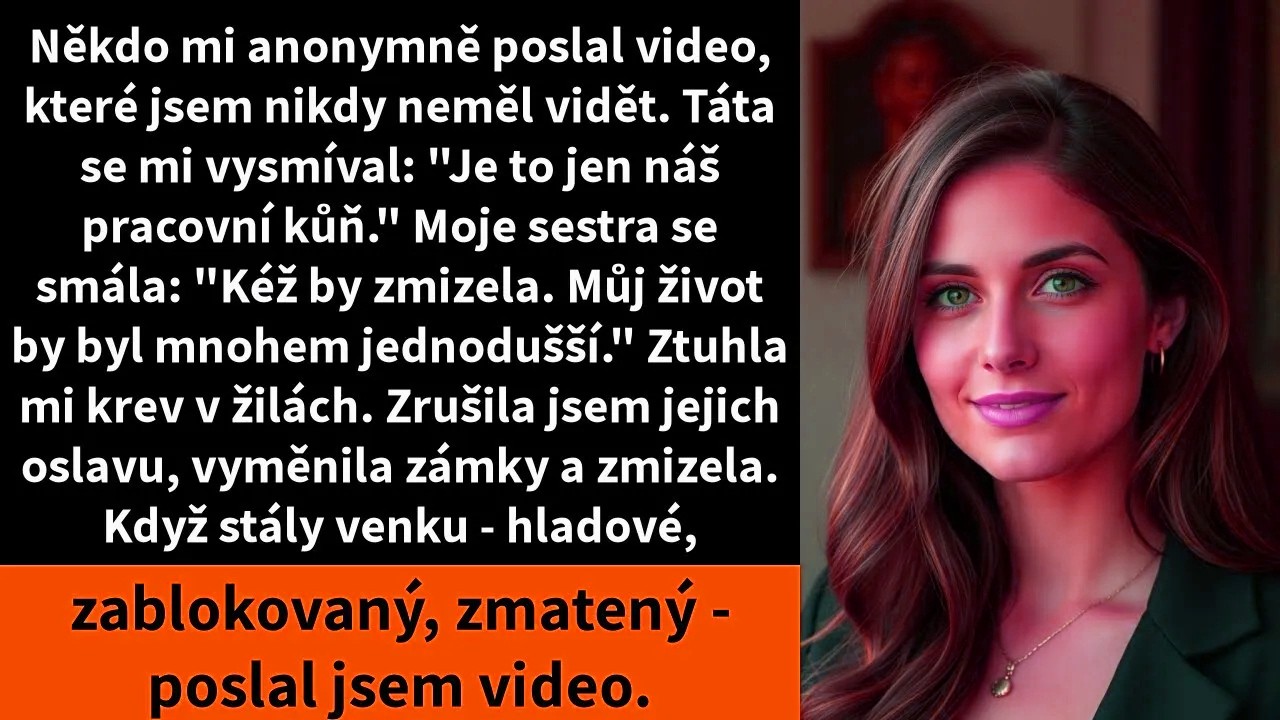 Byla to moje největší zakázka za 2,4 milionu dolarů a já jsem si v kanceláři užívala vzácný klid. Pak mi přišel anonymní email s videem z obýváku mých rodičů. Byli tam všichni – táta, máma i moje...