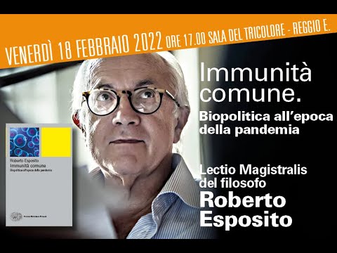 Biopolitica all&rsquo;epoca della pandemia - Lectio Magistralis del filosofo Roberto Esposito