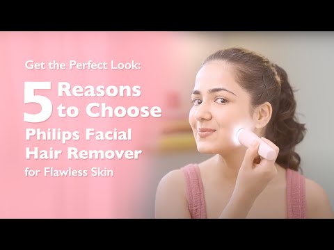 Philips Beauty Cordless Facial Hair Remover designed for women to gently  remove hairs on the upper lip, chin, cheeks and jawline. A gentle  experience