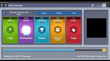 Microsoft #minesweeper #daily Challenge, 20th Feb