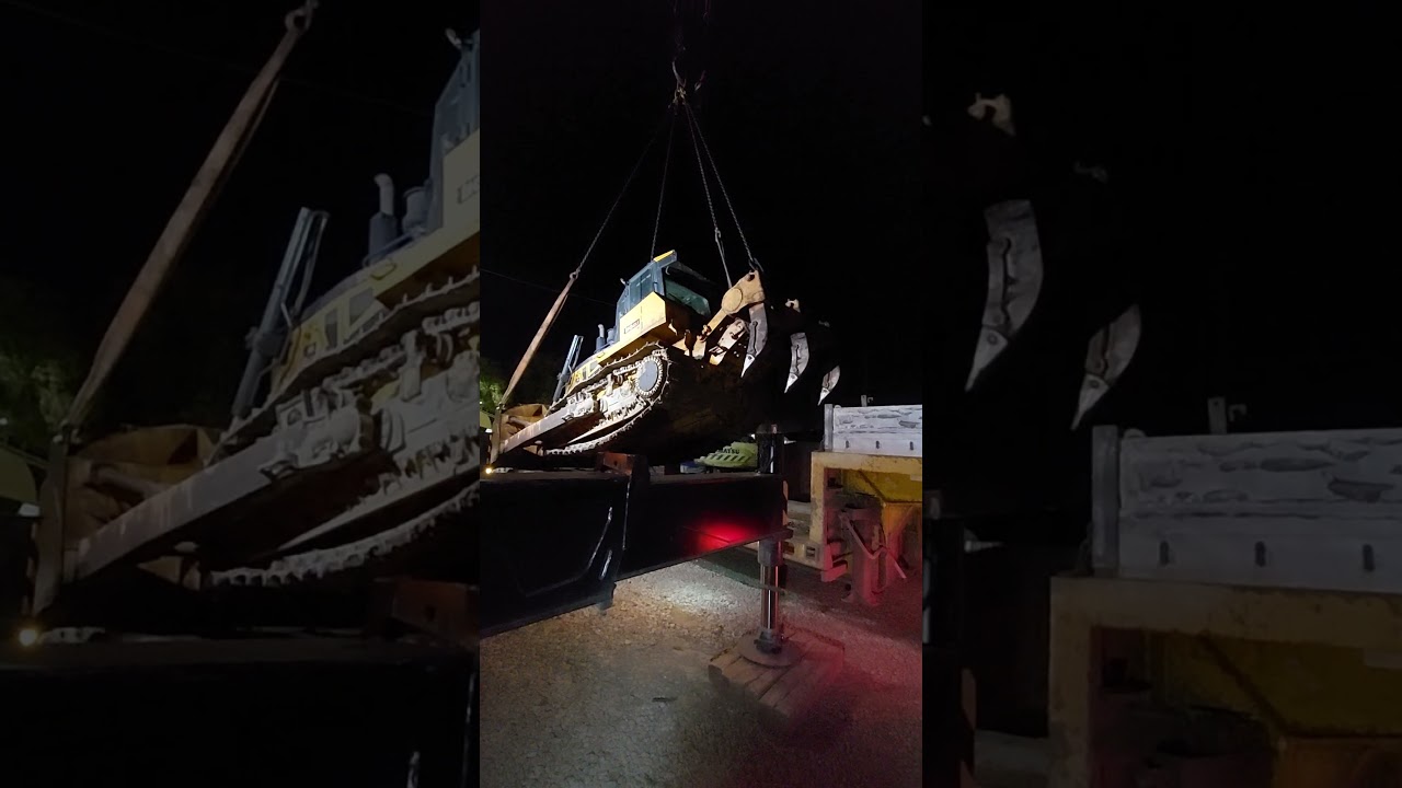 Shantui DH24, разгружаем краном г.п. 100т. 