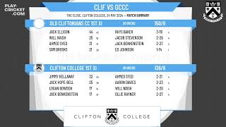 Clifton College 1st XI v Old Cliftonians CC 1st XI