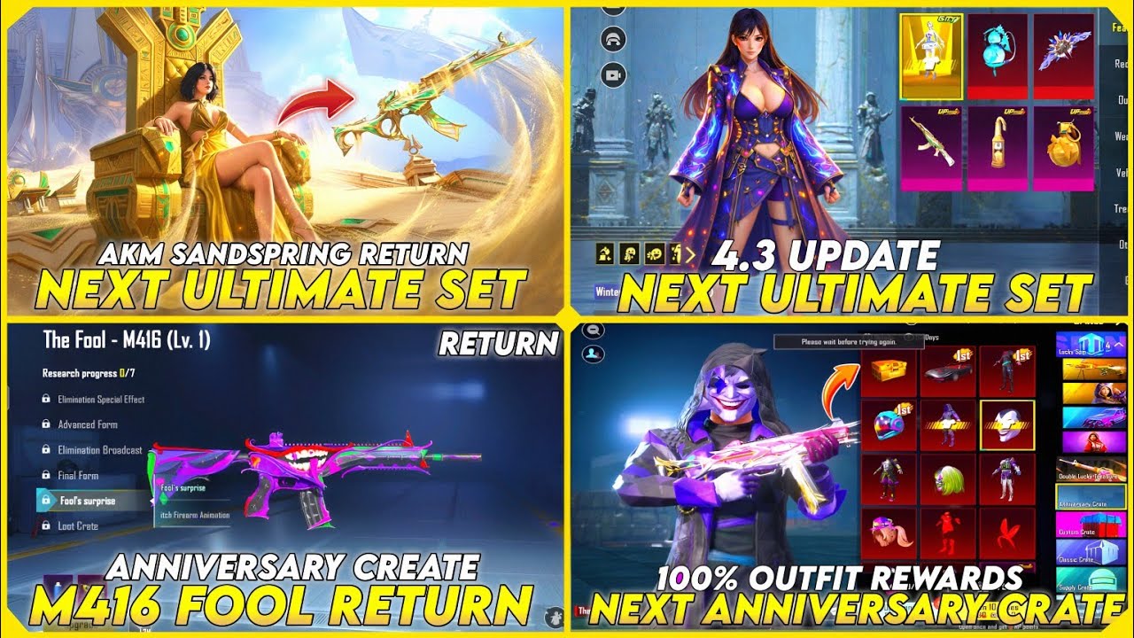 🔴 NEXT ULTIMATE SET 😱 | 4.3 RETURN ULTIMATE SET | NEXT ANNIVERSARY CRATE 🔥