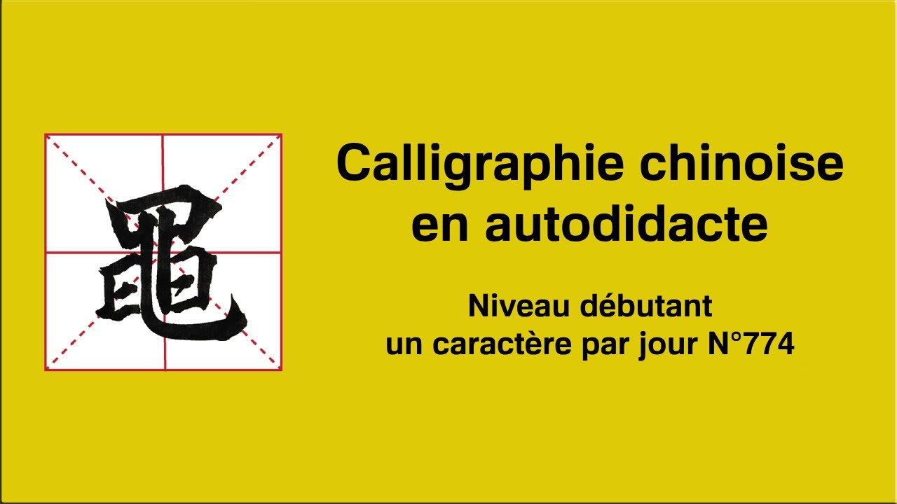 Calligraphie chinoise un caractère par jour n°774 黽 grenouille - YouTube