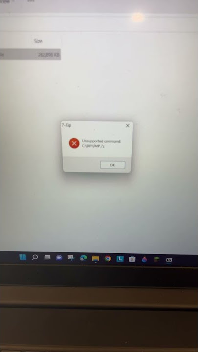 SOLVED : 7-Zip - Unsupported Command issue #shorts #computer #computertipsandtricks #zip