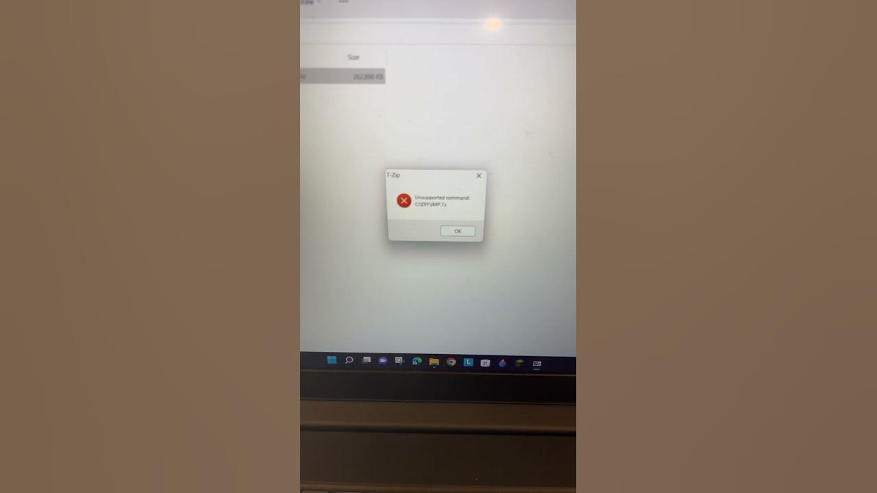 Solved 7 zip unsupported command issue shorts computer 