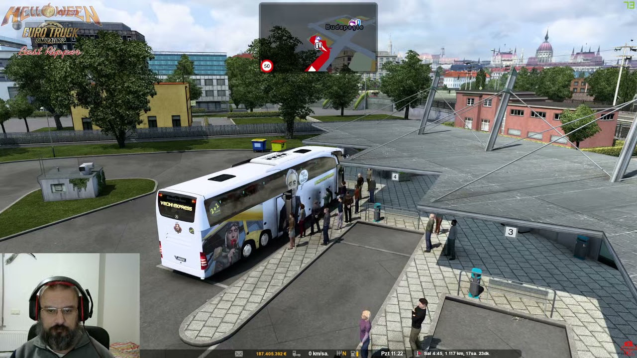 ETS2 1.40 Debrecen - Milano Seferi Detbit Bus Terminal Mod MB Travego SHD15 2015
