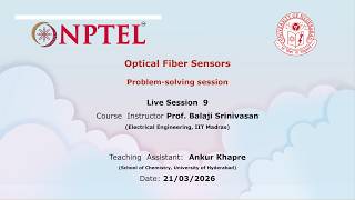 Optical Fiber Sensors | Session 9 | Problem Solving | NPTEL